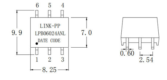 760390011 以太网分离式网络滤波器 单口变压器 LPB06024ANL