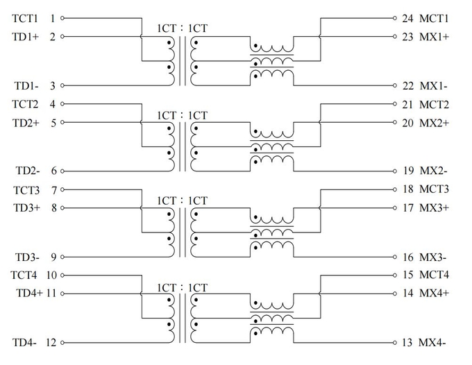 L22N005-0 Single Port 10G Base –T Ethernet Magnetic Transformer Modules 2