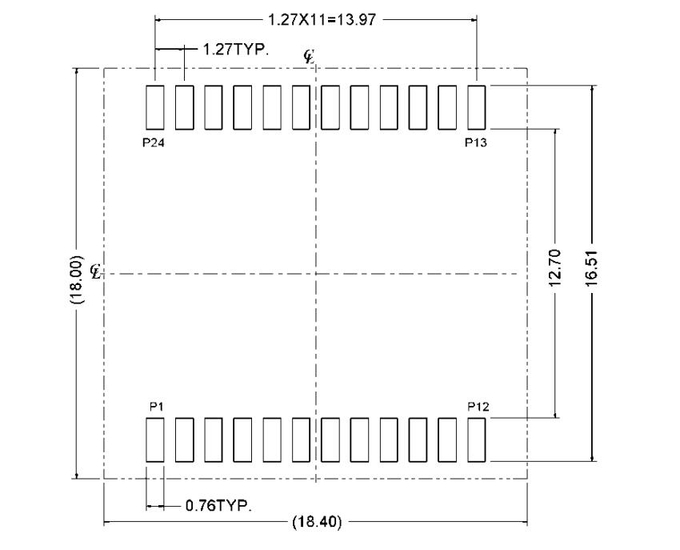 L22T001-4 Single Port 2.5G Base –T Telecom Transformer Modules PoE 90W 3