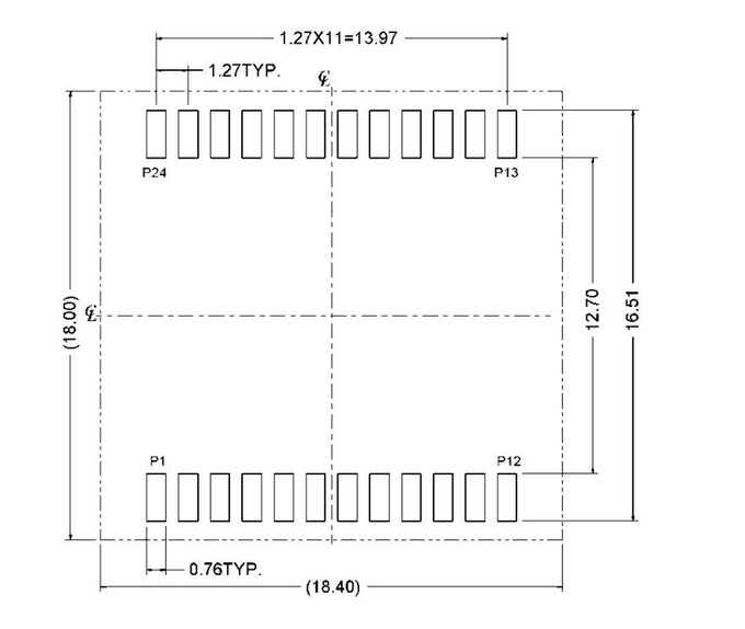 L22T022-0 Single Port 10G Base –T LAN Filter Ethernet Magnetic Transformer 3