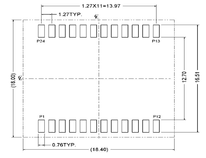 UDE L22N018-0 10G Base –T Single Port LAN Filter SMD Ethernet Magnetic Transformer 3